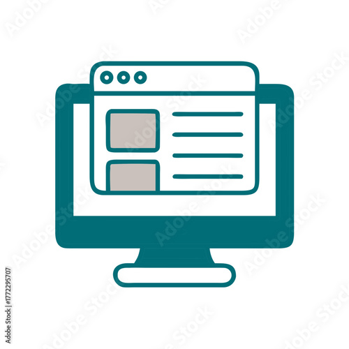 Online Article or Blog Reading Icon for Web and Graphic Design