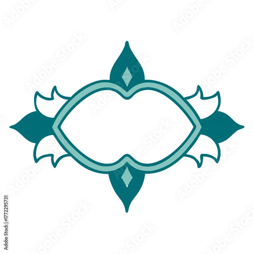Ornate Oval Frame Icon for Web and Graphic Design
