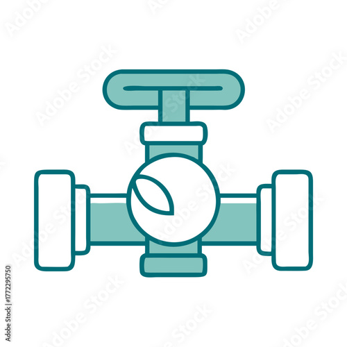 Pipeline Valve Icon for Web and Graphic Design