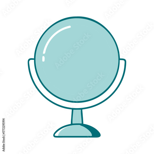 Tabletop Round Mirror Icon for Web and Graphic Design