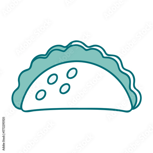 Taco or Empanada Icon for Web and Graphic Design