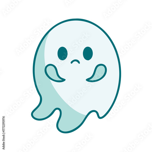 Tiny Round Ghost Icon for Web and Graphic Design
