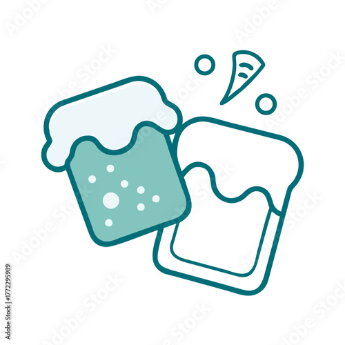 Toast with Butter Spread Icon for Web and Graphic Design