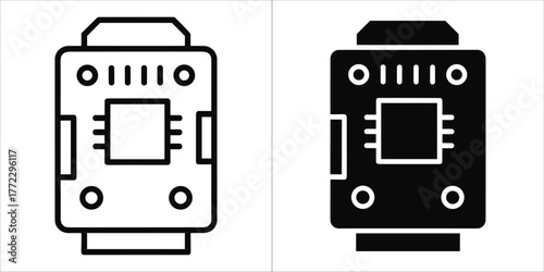 Smartwatch icon, vector illustration, gadget