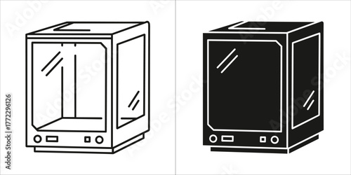 Two 3d printers, one filled