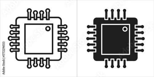 Two microchips, one filled