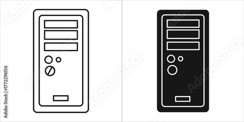 Computer case, vector illustration