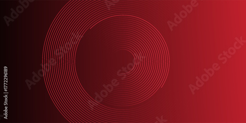 Red abstract circle background with dynamic shapes composition modern abstract design illustration