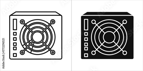 Black and white power supply for design