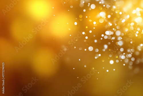 Golden glowing seasonal gradient background for decoration