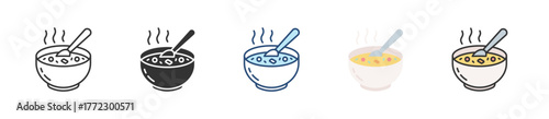 Soup Icon Set Multiple Style Collection