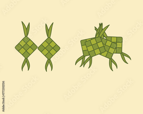 Vector illustration of ketupat for Eid