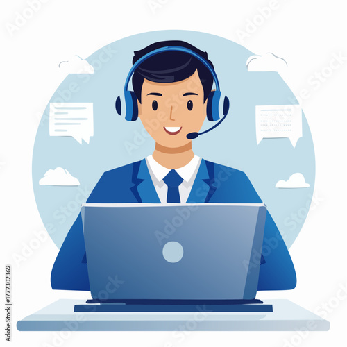 Technical Support Specialist Working Online - AI Generated