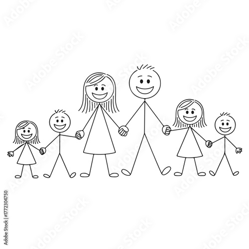 family stick figure family illustration
