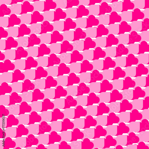 ハートのシンプルなシームレスな背景イラスト3_ピンク系	