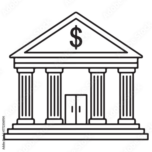 Greek column vector illustration icon line art