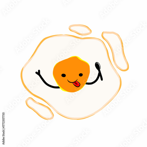fried egg illustrator
