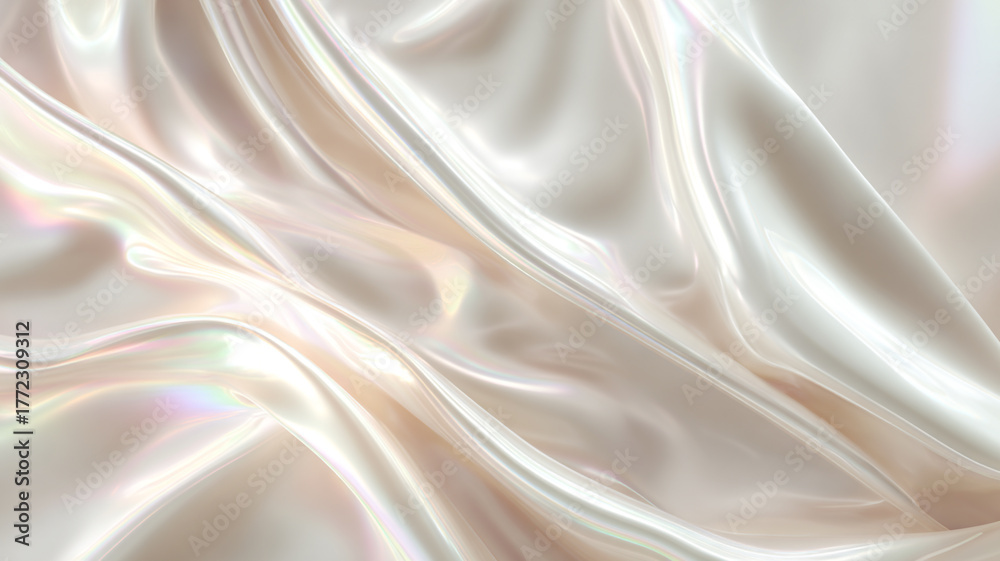 Naklejka premium Pearl white glossy background