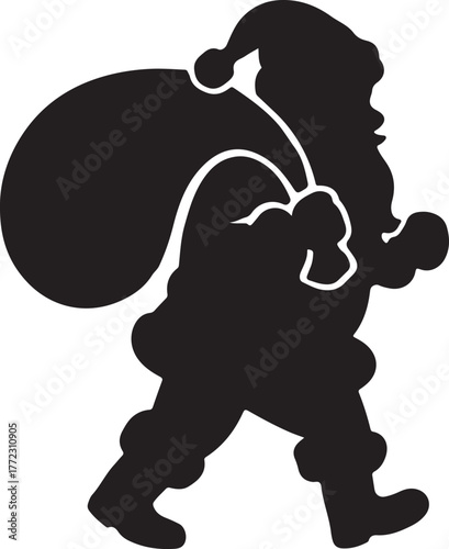 black and white cartoon silhouette of a smiling man illustration