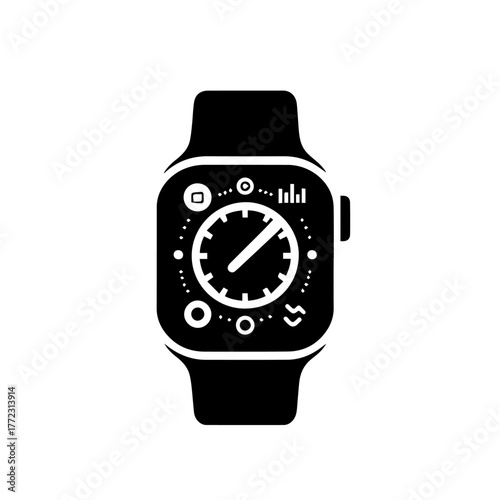 Advanced Digital Smart Watch Vector Design