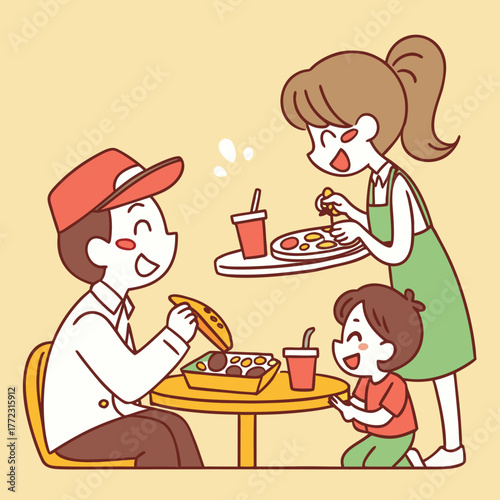 mother and daughter having breakfast