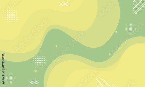 Abstract Wavy Background with Geometric Elements.