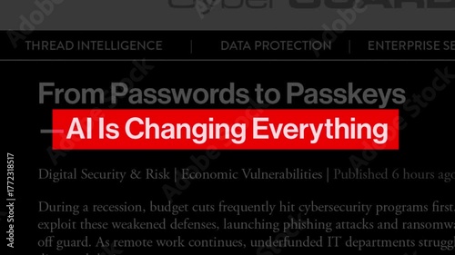 AI Is Changing Everything — Tech News Headline Text Animation
