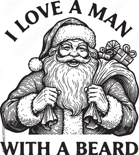 santau clause black liner art