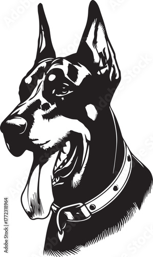 Dobermann Dog Vector