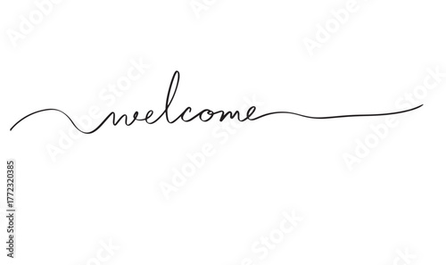 welcome text font calligraphy hand written lettering script black color object icon welcome banner greeting card welcome business happy hello party work job occupation welcome celebration welcome team