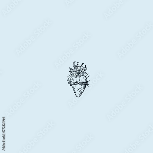 THESE HIGH QUALITY SACRED HEART JESUS VECTOR FOR USING VARIOUS TYPES OF DESIGN WORKS LIKE T-SHIRT, LOGO, TATTOO AND HOME WALL DESIGN
