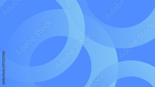 Modern abstract blue background with translucent overlapping geometric circles and gradient effects.
