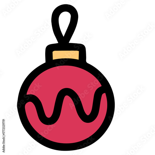 Christmas ball decoration illustration doodle icon