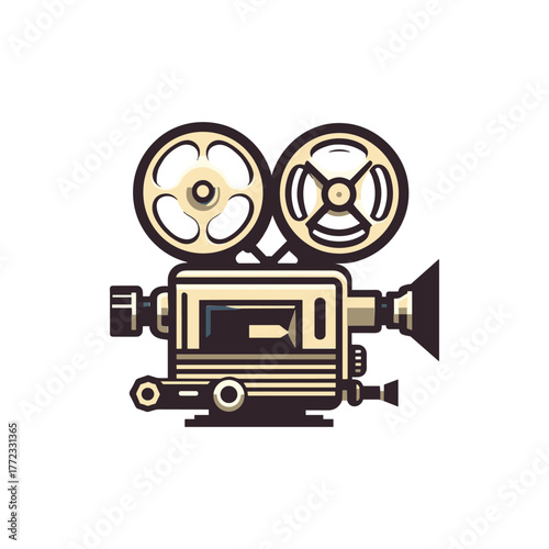 vector illustration of a movie camera