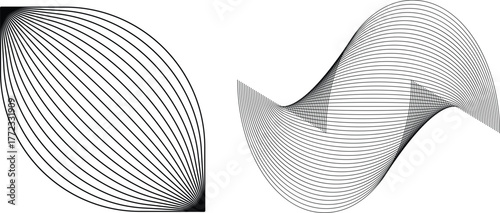 Abstract geometric optical illusion with parallel lines creating a sense of depth and motion