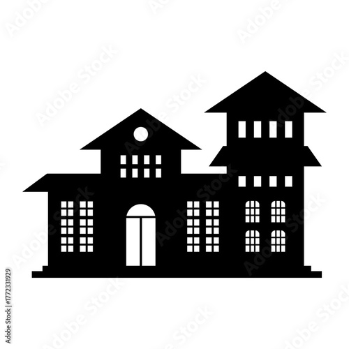 School Building Silhouette