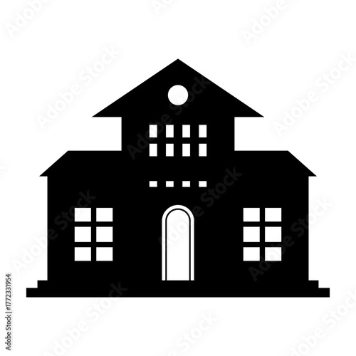 School Building Silhouette