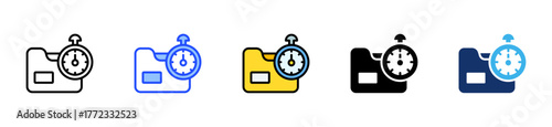 Speedy Project Delivery Icon Collection With Multiple Styles