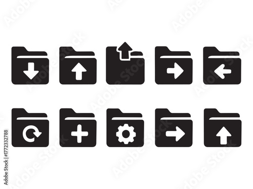 Folder Icon - File Management and Organization Vector Icon, Minimalist Data Storage Symbol