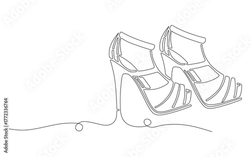 continuous line of women's sa...