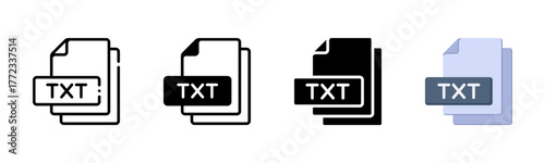 Txt Multi Style Icon Set