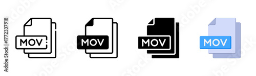 Mov Multi Style Icon Set