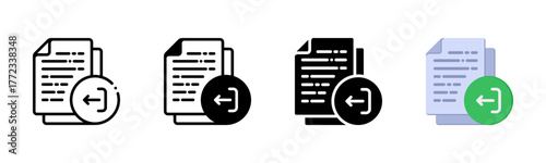 Exit Multi Style Icon Set