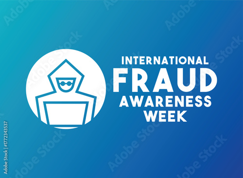 International Fraud Awareness Week. November. Gradient background.