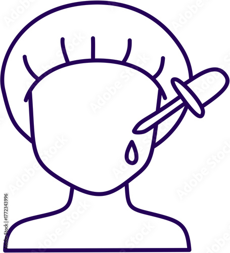 Face serum application icon