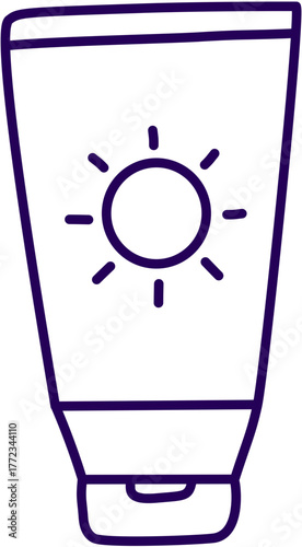 Sunscreen tube, UV protection