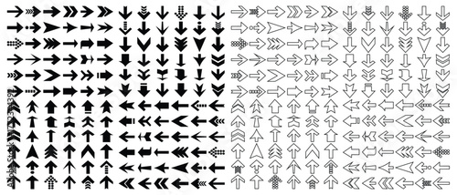 Arrows, Arrow  icon set. set for forward click buttons, web design arrow navigation and apps. Arrow. Cursor. Modern simple arrows big set. 