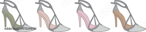 Elegant High Heels A Stylish Collection of Women's Footwear in Various Colors