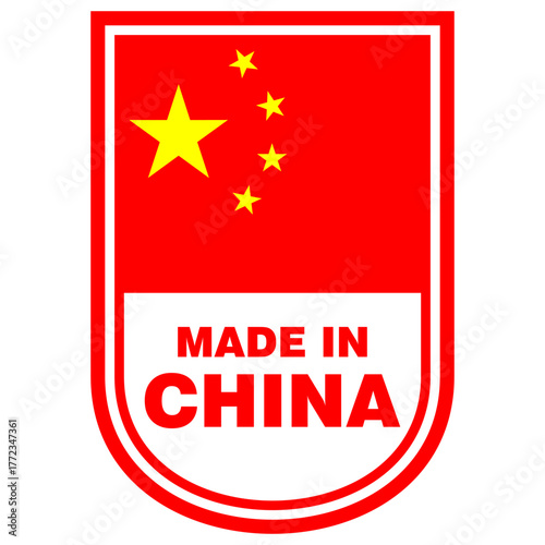 Made In China, Label and sticker vector