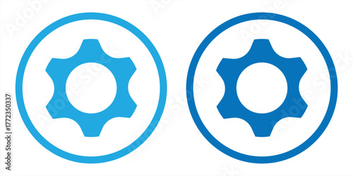 gear icon, settings sign, vector illustration